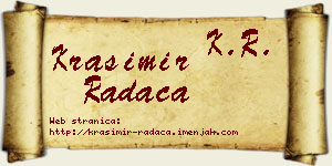 Krasimir Radača vizit kartica
